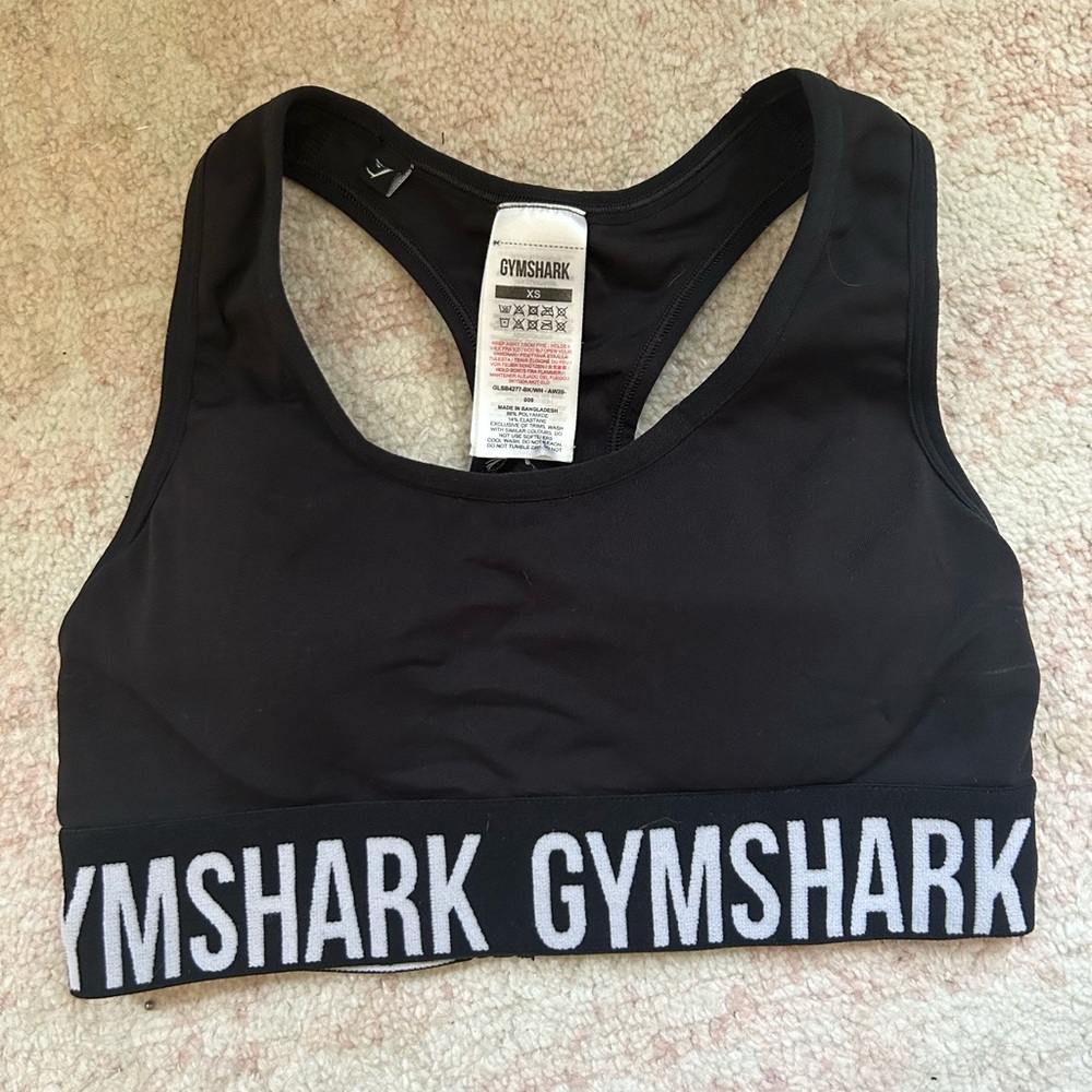 Black GymShark sports bra XS